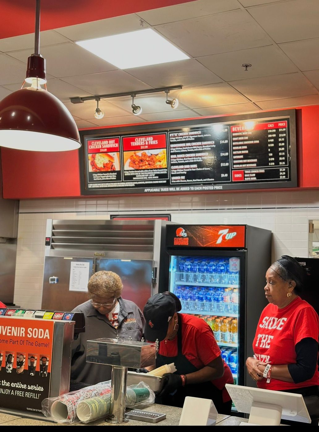 Sauce The City concession stand inside an NFL venue
